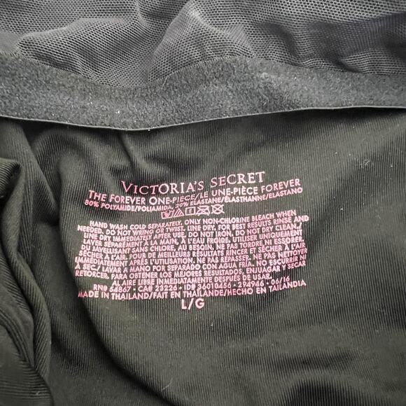 Victorias Secret The Forever One Piece Navy Blue Swimsuit Ruched Halter Large - Picture 5 of 5